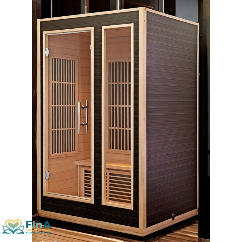 Harvia Infrared cabin 120x105 cm for two Persons with wood paneling
