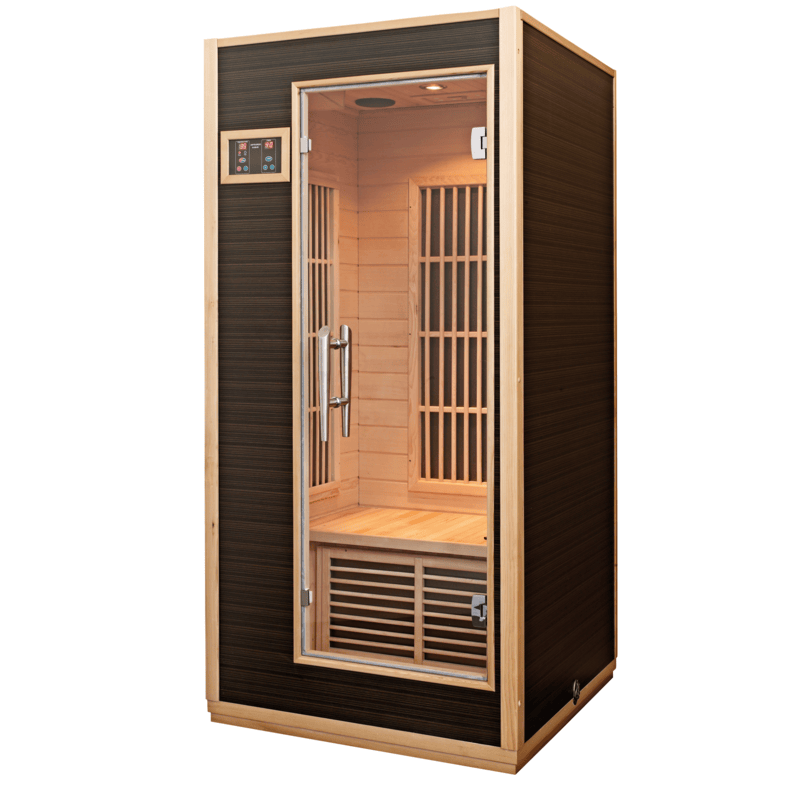 Harvia Radiant Infrared cabin for 1 person - exterior view in modern surroundings